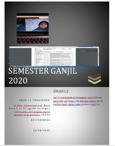 Pembagian E-rapot Semester Ganjil 2020-2021 Daring