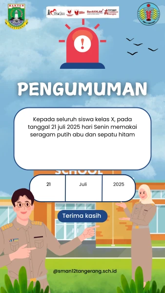 Pengumuman untuk Seluruh Siswa Kelas X
