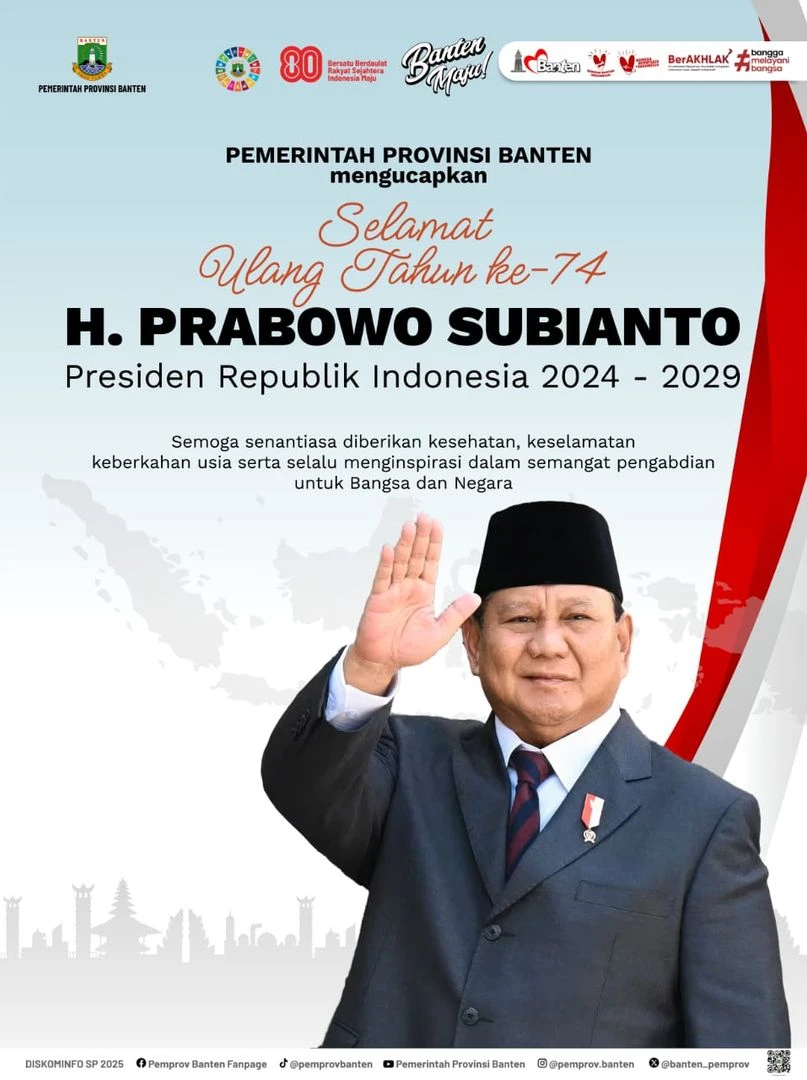 Selamat Ulang Tahun ke-74 Presiden RI, Prabowo Subianto